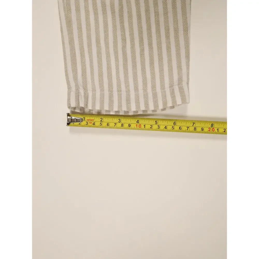 Sanctuary x Anthropologie Linen Blend Cargo Pants Striped Coastal Boho XS New